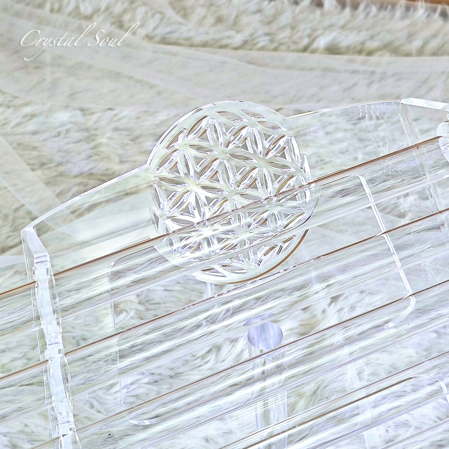 Crystal Soul Clear Cosmic Singing Harp 432hz C5-C6 for Sound Therapy and Meditation with Stand