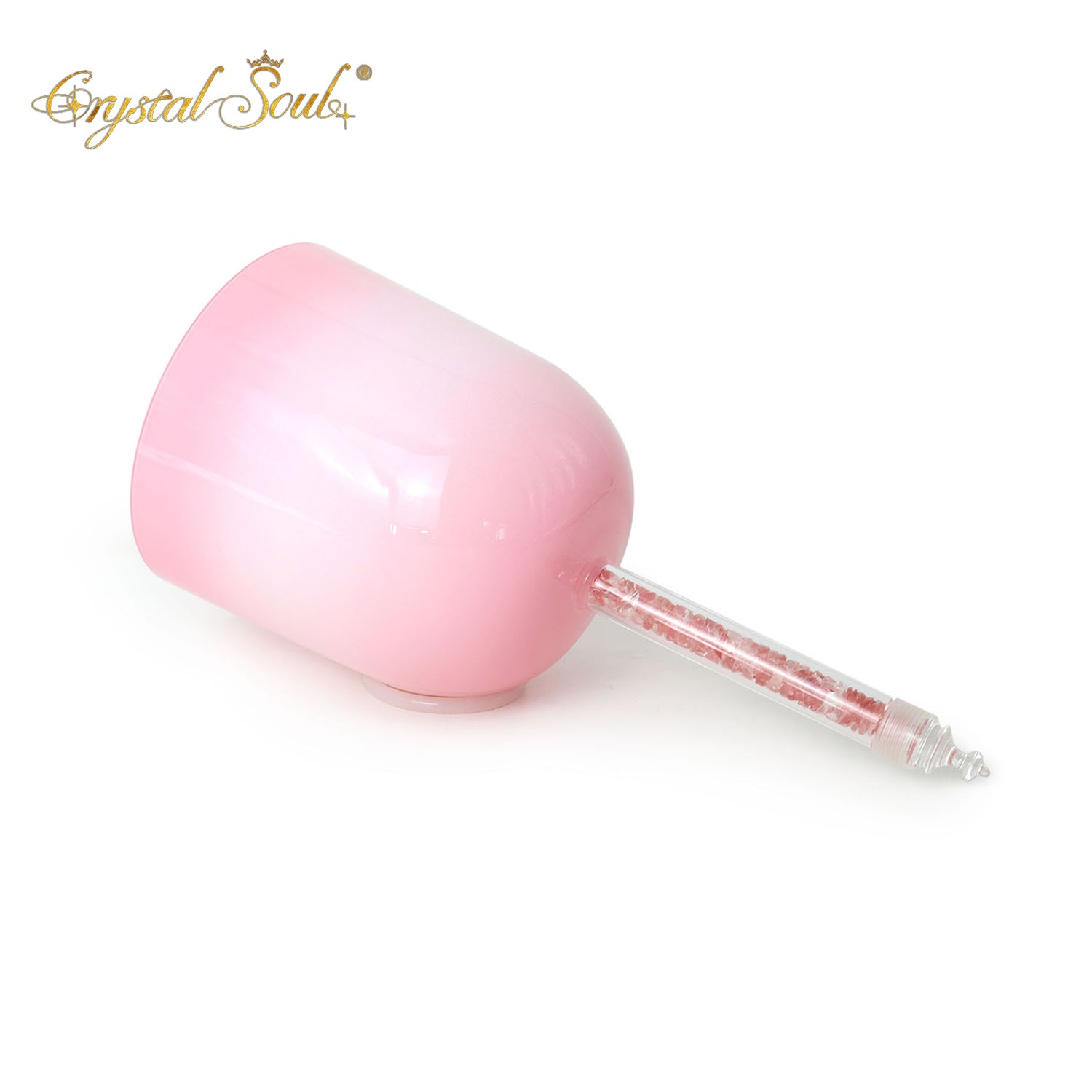 Crystal Soul Powder White Gradient Handle Alchemy Crystal Bowl