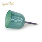 Crystal Soul Dark Green Jade Handle Alchemy Crystal Bowl