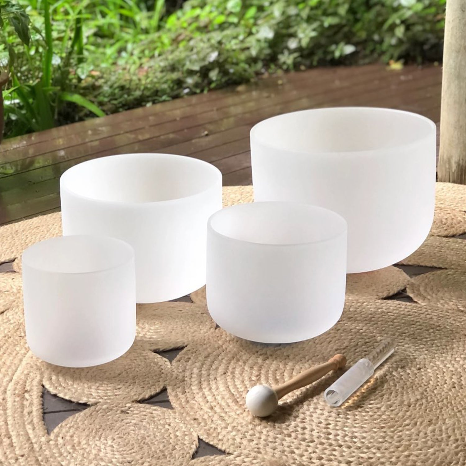 Crystal Soul White Frosted Quartz Crystal Singing Bowl