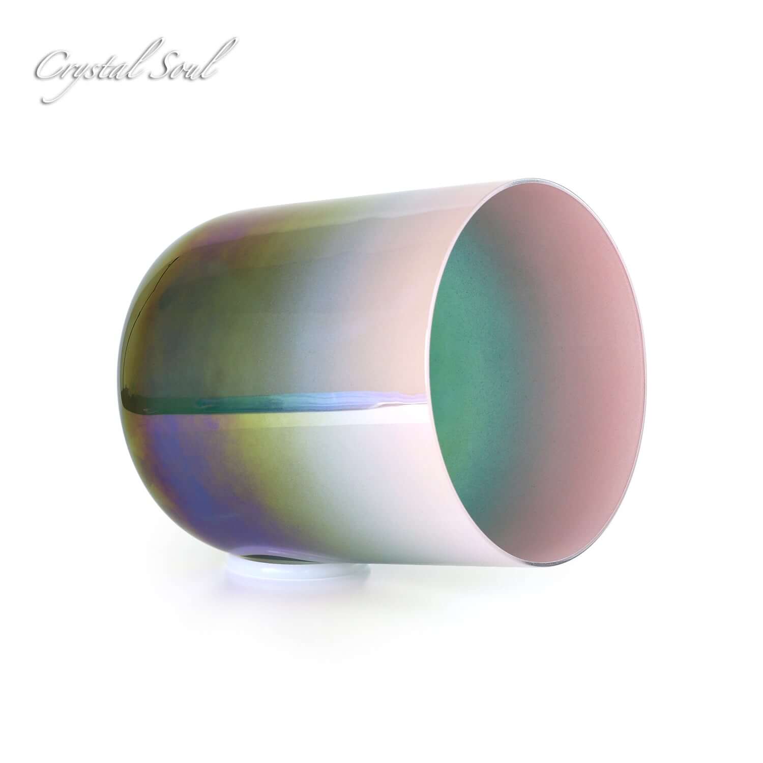 Crystal Soul Pink Green Gradient Aurora Alchemy Crystal Bowl