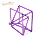 Crystal Soul Purple Transparent Crystal Merkaba Sound Therapy Instrument