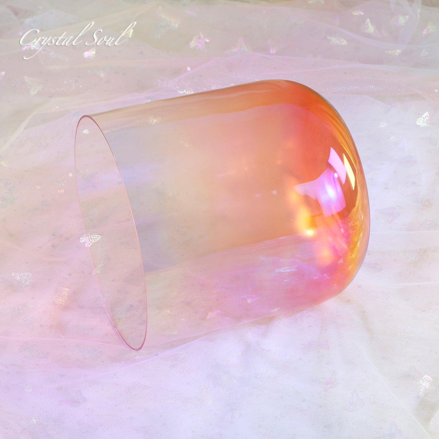 Crystal Soul Red Clear Gradient Alchemy Crystal Bowl