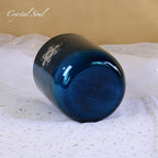 Crystal Soul Cerulean Electroplated Laser Engraved Crystal Singing Bowl
