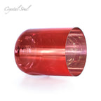 Crystal Soul Red Unique Design Colored Crystal Singing Bowl
