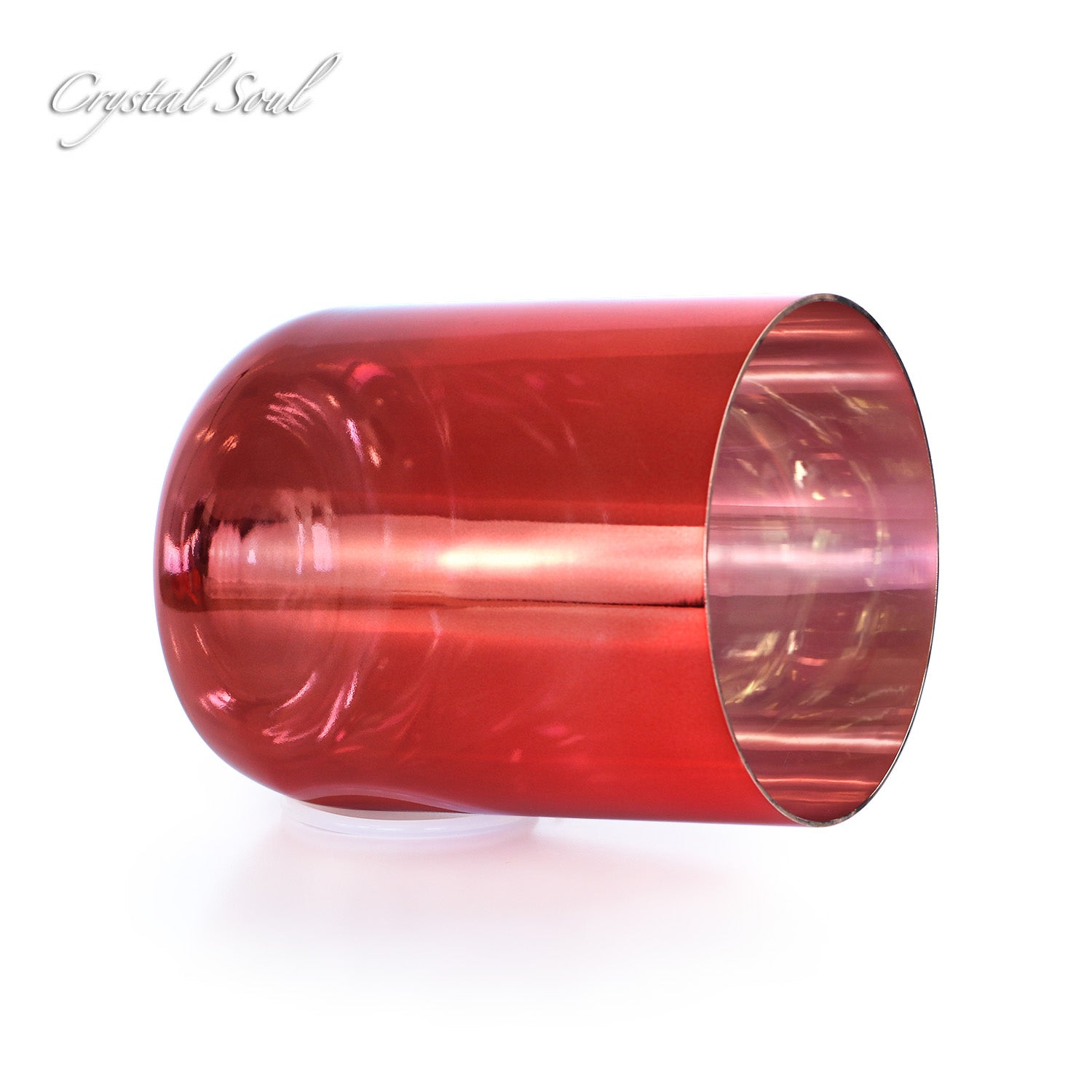 Crystal Soul Red Unique Design Colored Crystal Singing Bowl