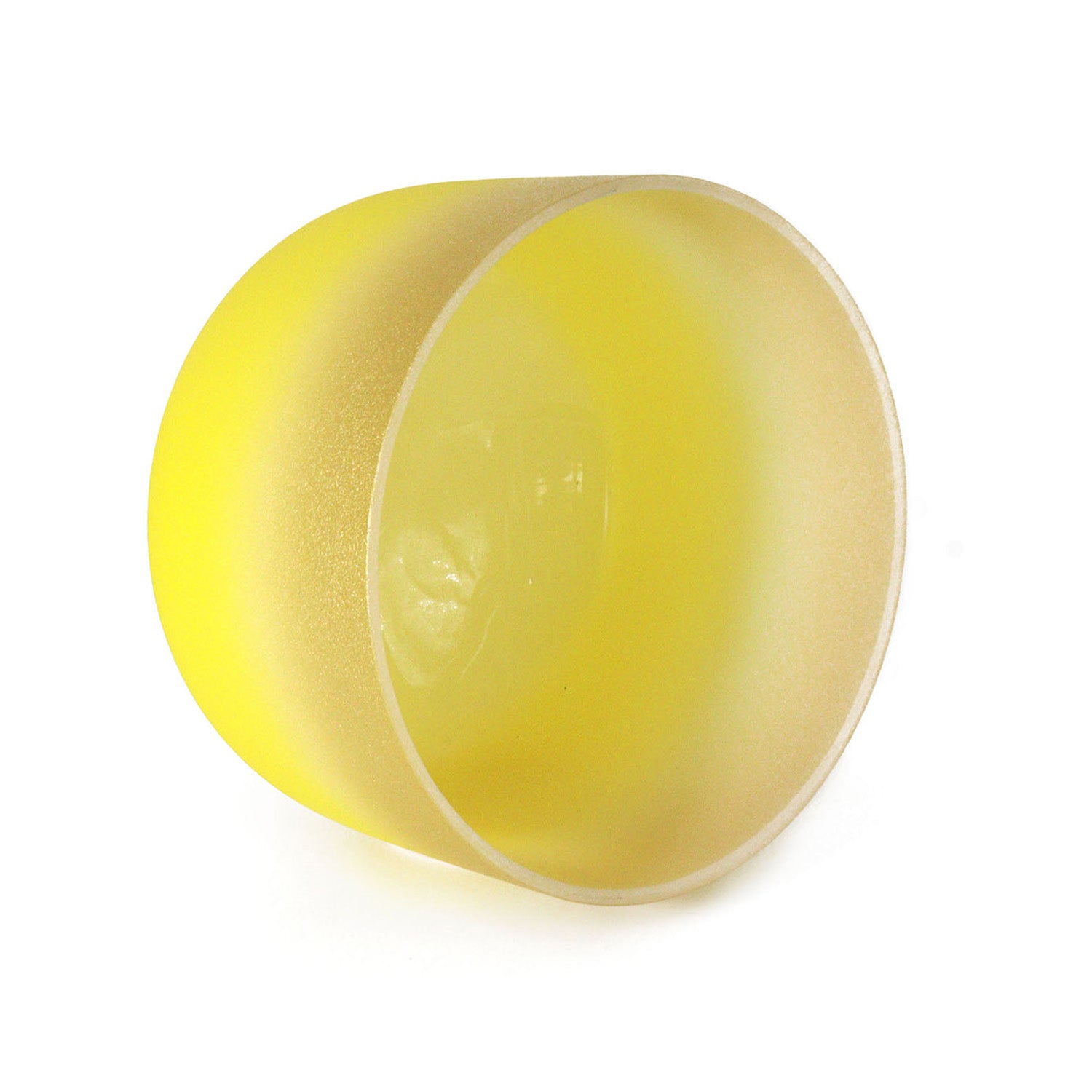 Crystal Soul Gold Yellow Gradient Frosted Quartz Crystal Singing Bowl