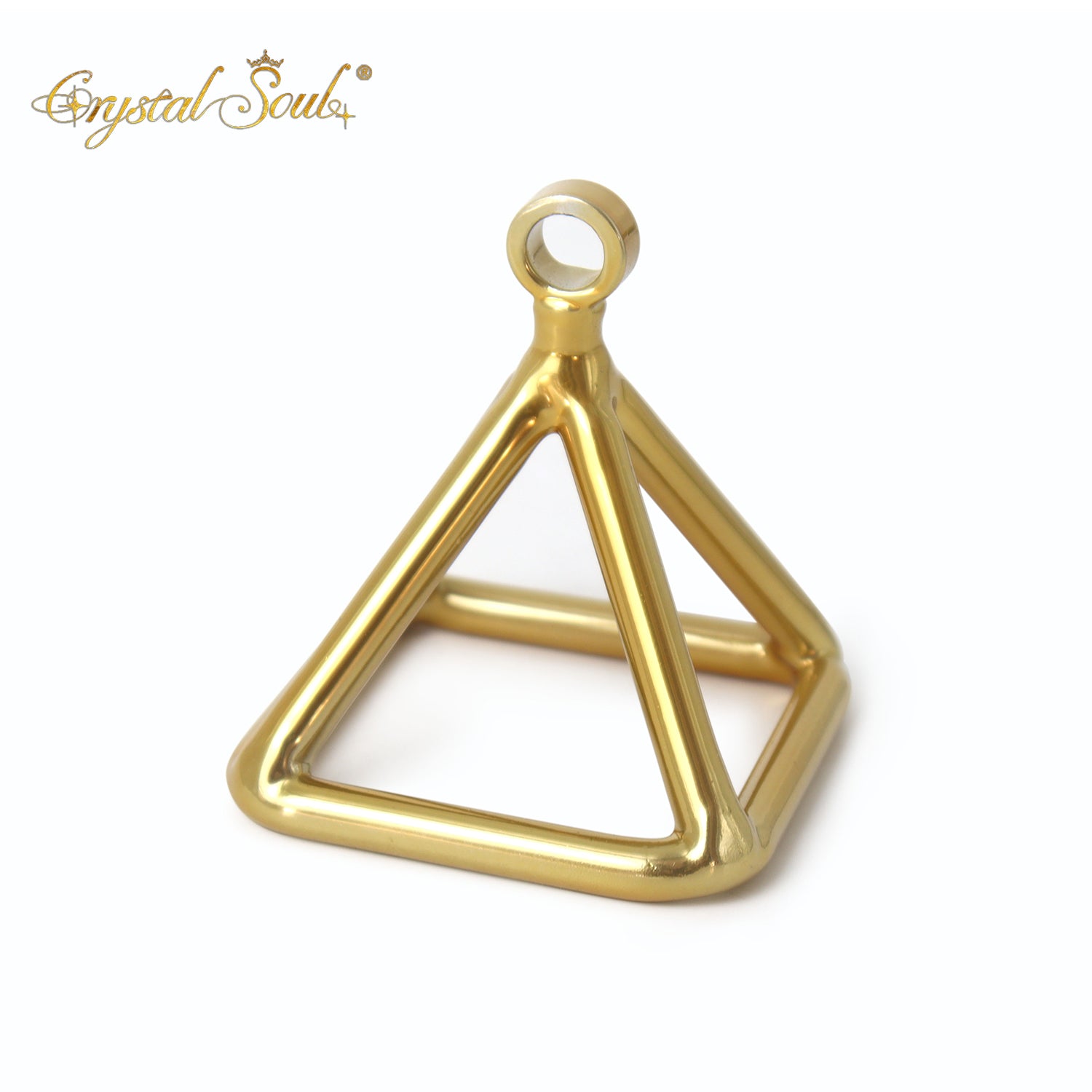Crystal Soul Golden Mini Pyramid