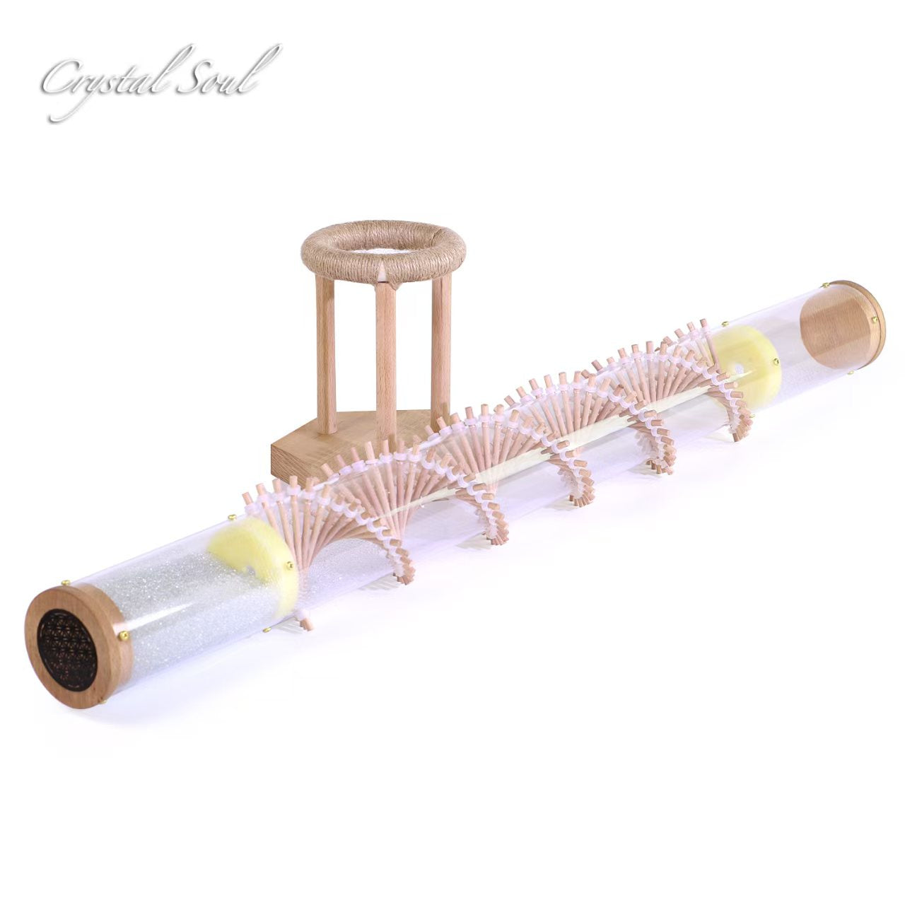 CrystalSoul DNA Rain Stick 60s Longer with Wooden Stand Holder