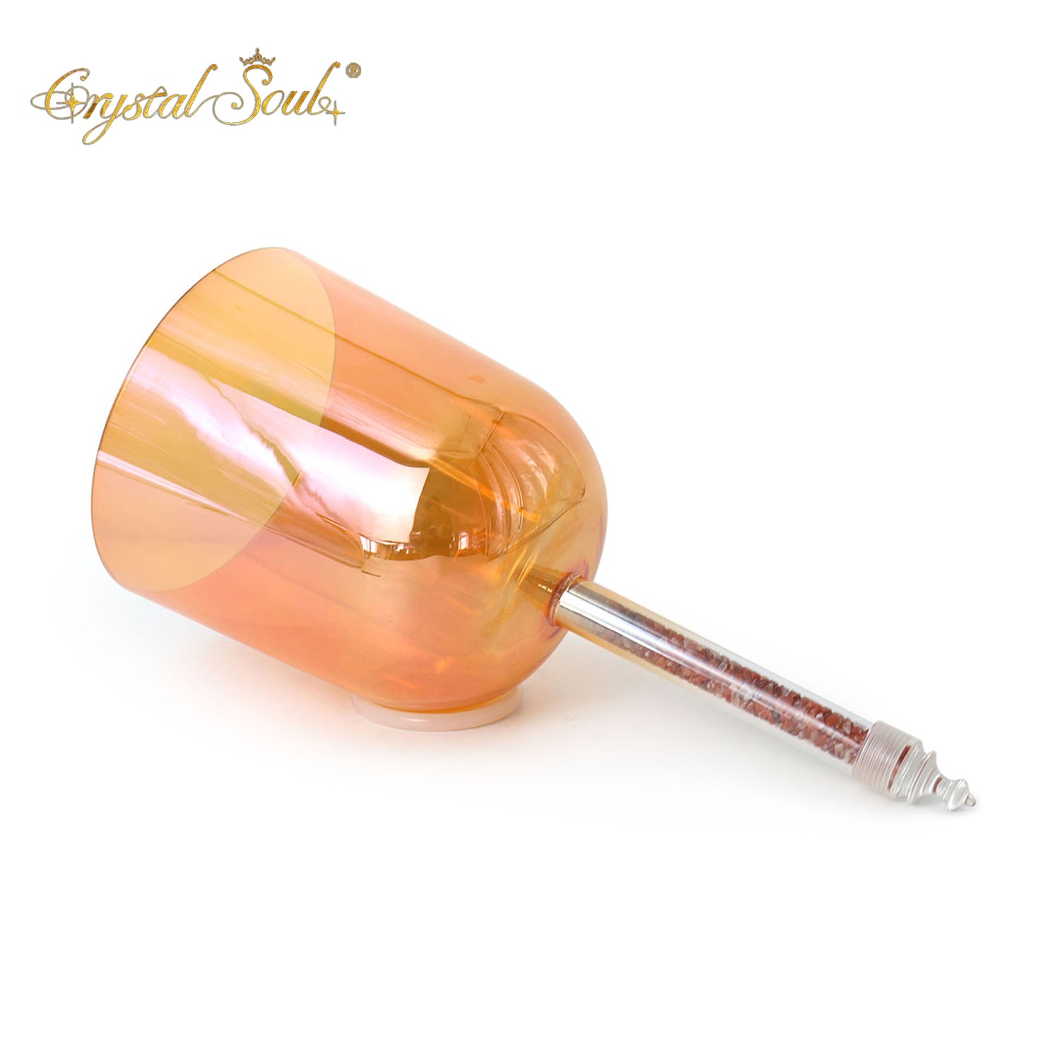 Crystal Soul Orange Jade Handle Alchemy Crystal Bowl