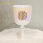 Crystal Soul Flower of Life White Holy Chalice Alchemy Crystal Bowl