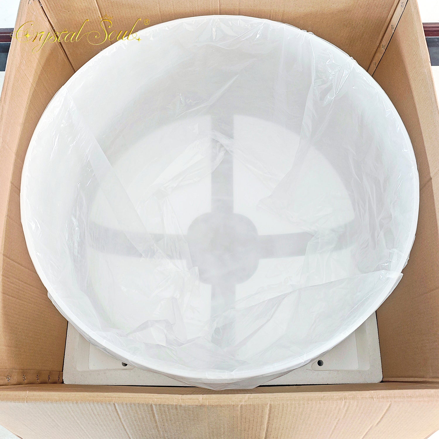 Crystal Soul 37" 5A Extra Large White Frosted Crystal Singing Bowl