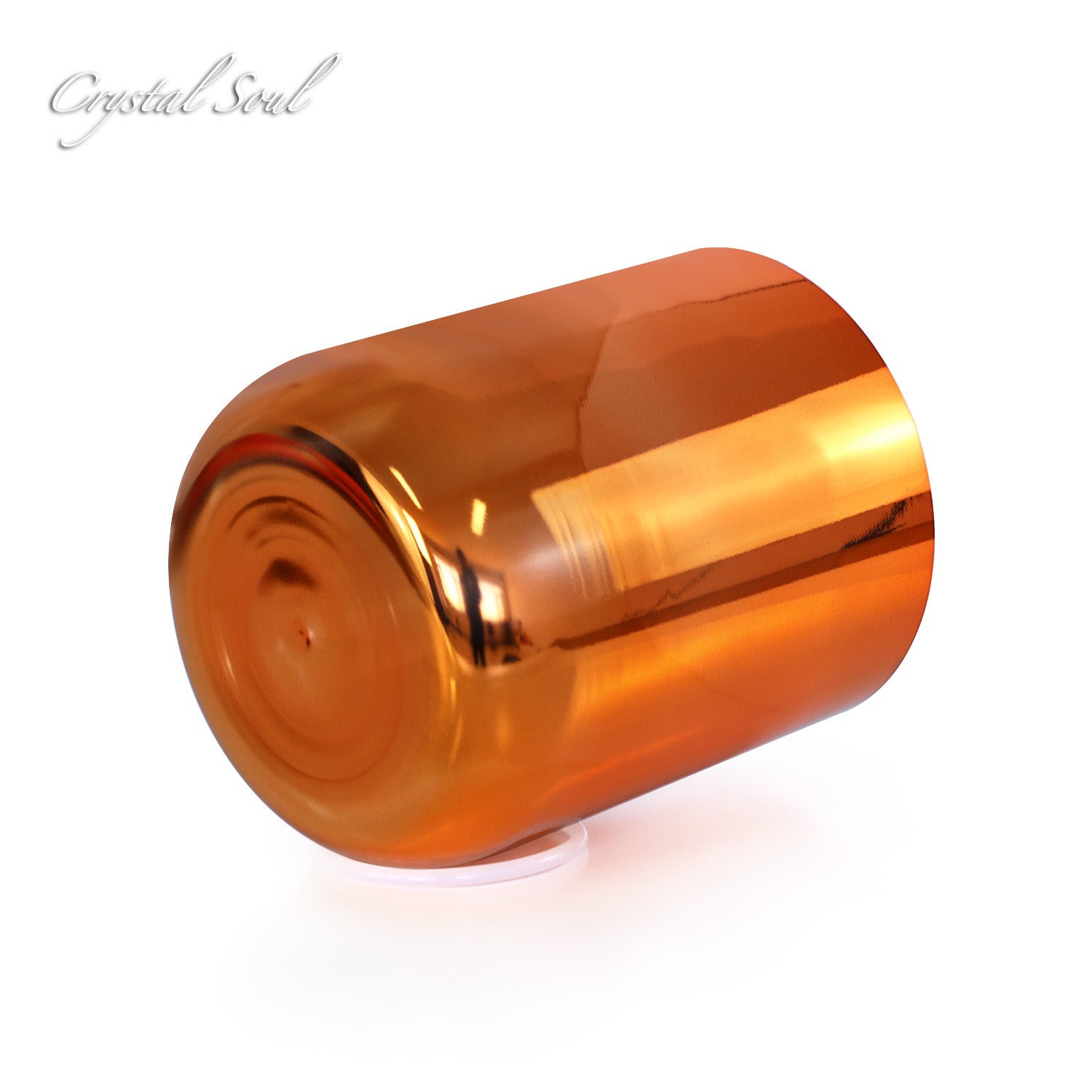 Crystal Soul Orange Electroplated Crystal Singing Bowl