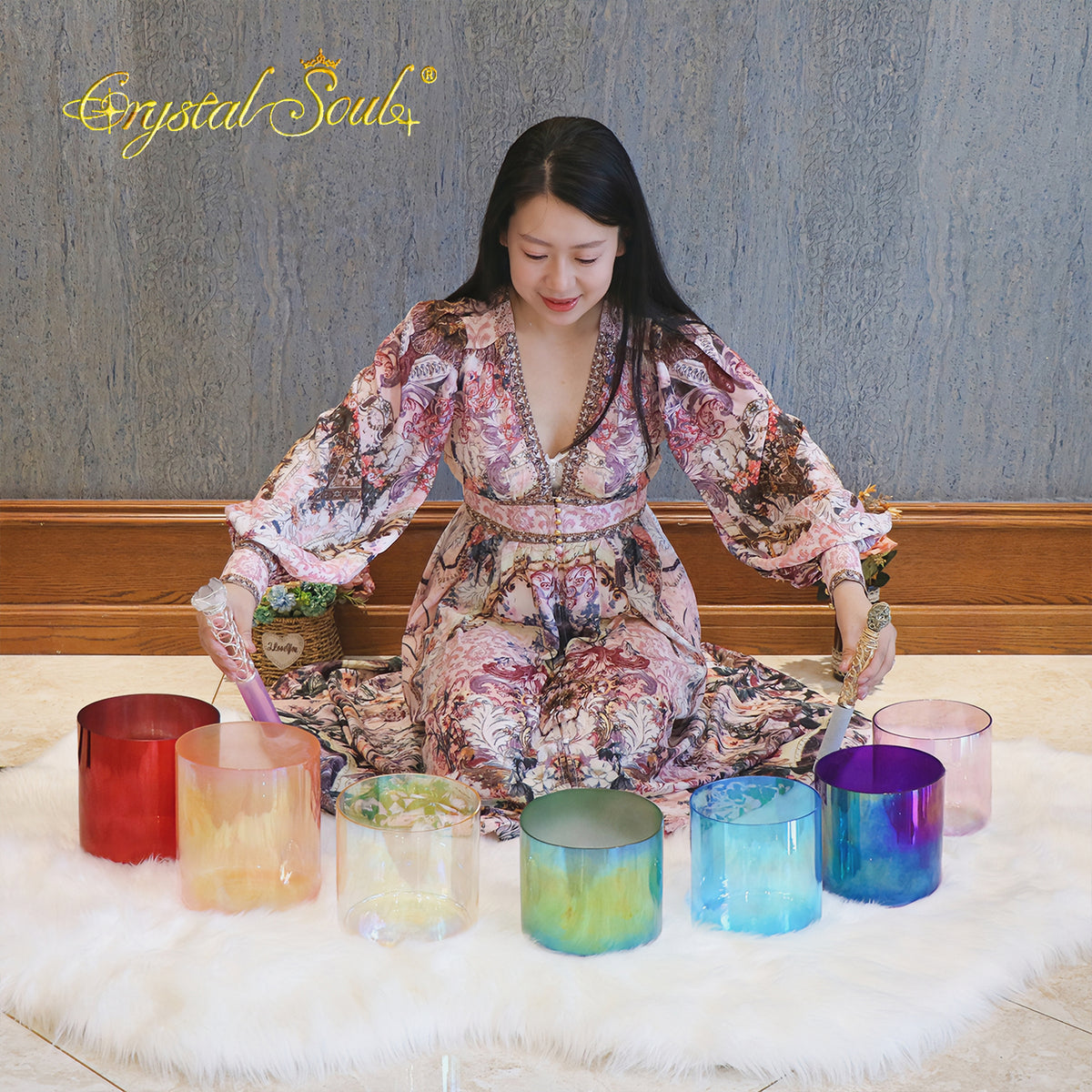 Crystal Soul New Multi‑Treasure Colored Alchemy Crystal Bowl Set
