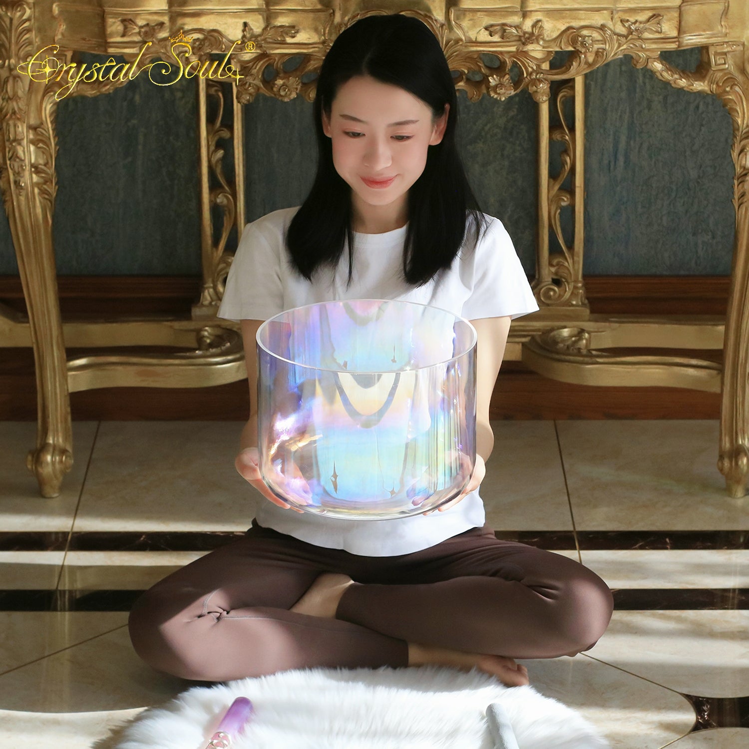 Crystal Soul Thickened Clear Aurora Alchemy Crystal Bowl