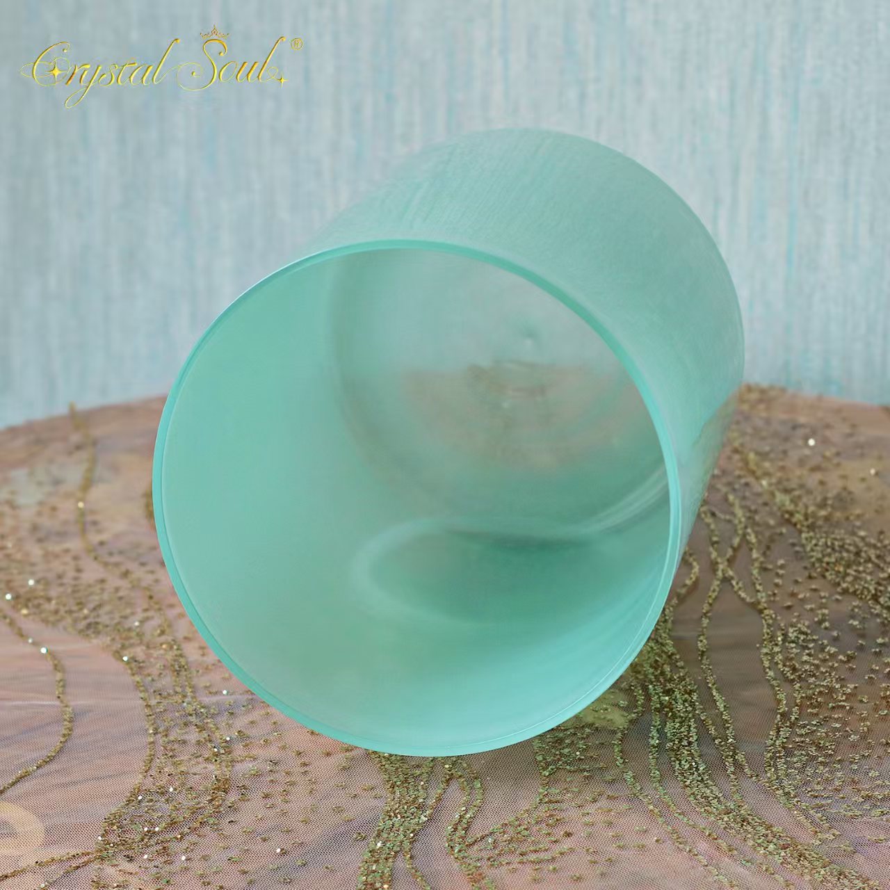 Crystal Soul Pearl Milk Green Extended Height  Alchemy Crystal Bowl