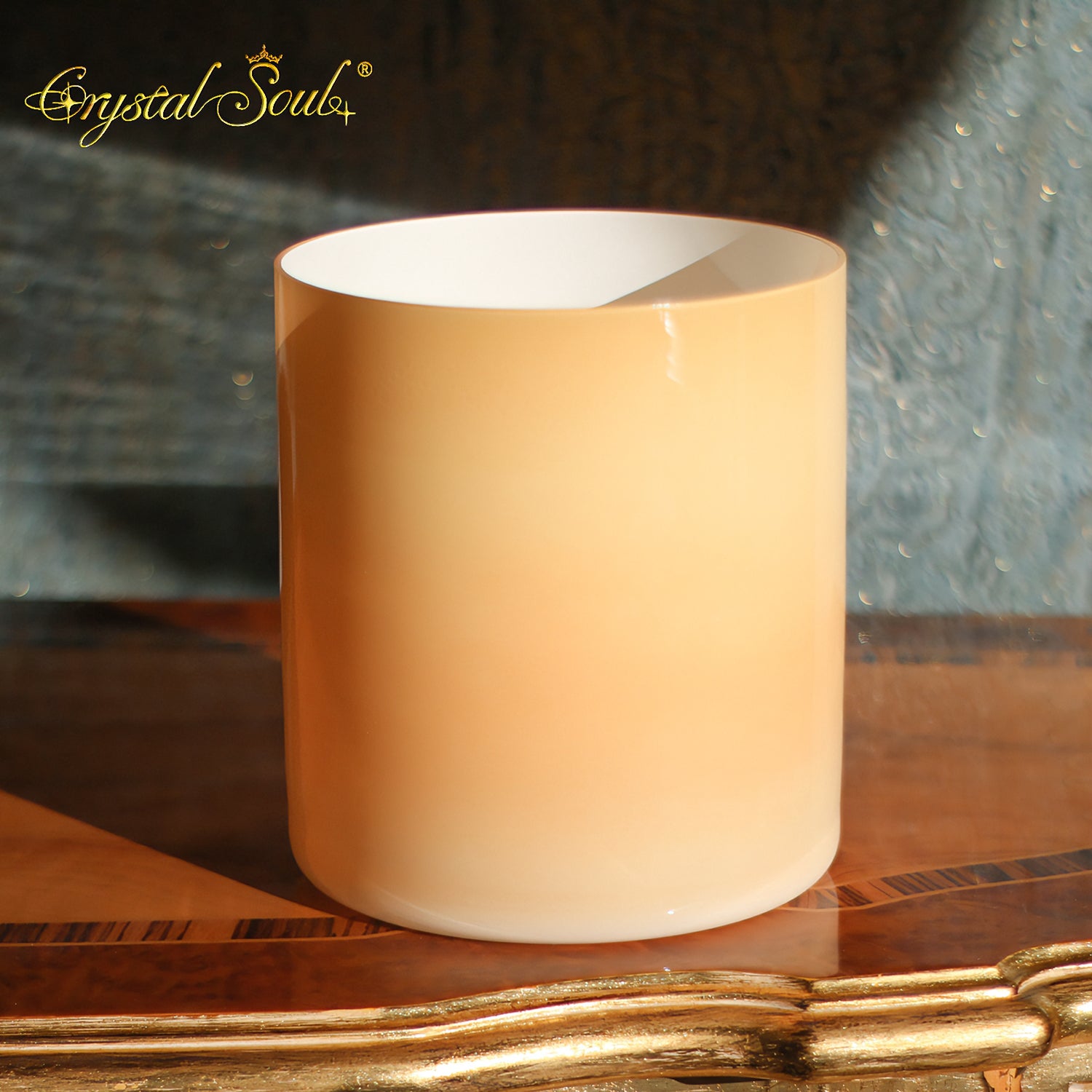 Crystal Soul New Glazed Orange Alchemy Crystal Bowl