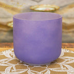 Crystal Soul Macaron Indigo Frosted Crystal Singing Bowl