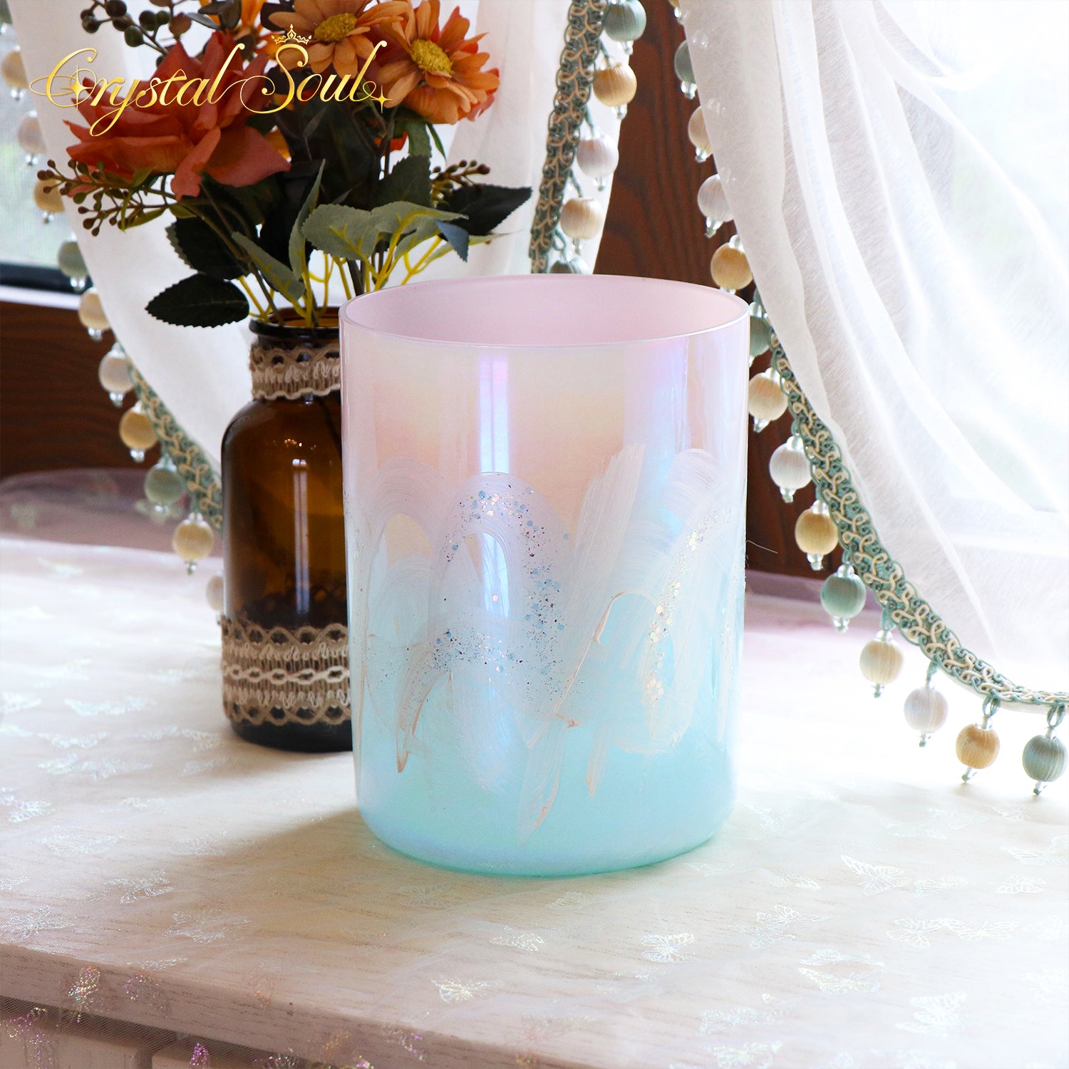 Crystal Soul Reiki Series Starlit Iridescent Alchemy Crystal Bowl