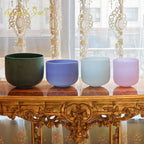 Crystal Soul High Quality Original Mineral Frosted Crystal Singing Bowl Sets