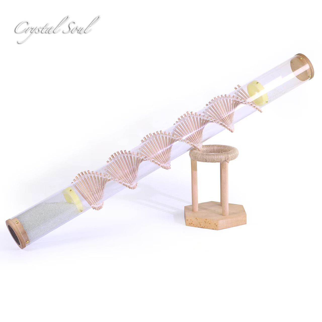 CrystalSoul DNA Rain Stick 60s Longer with Wooden Stand Holder