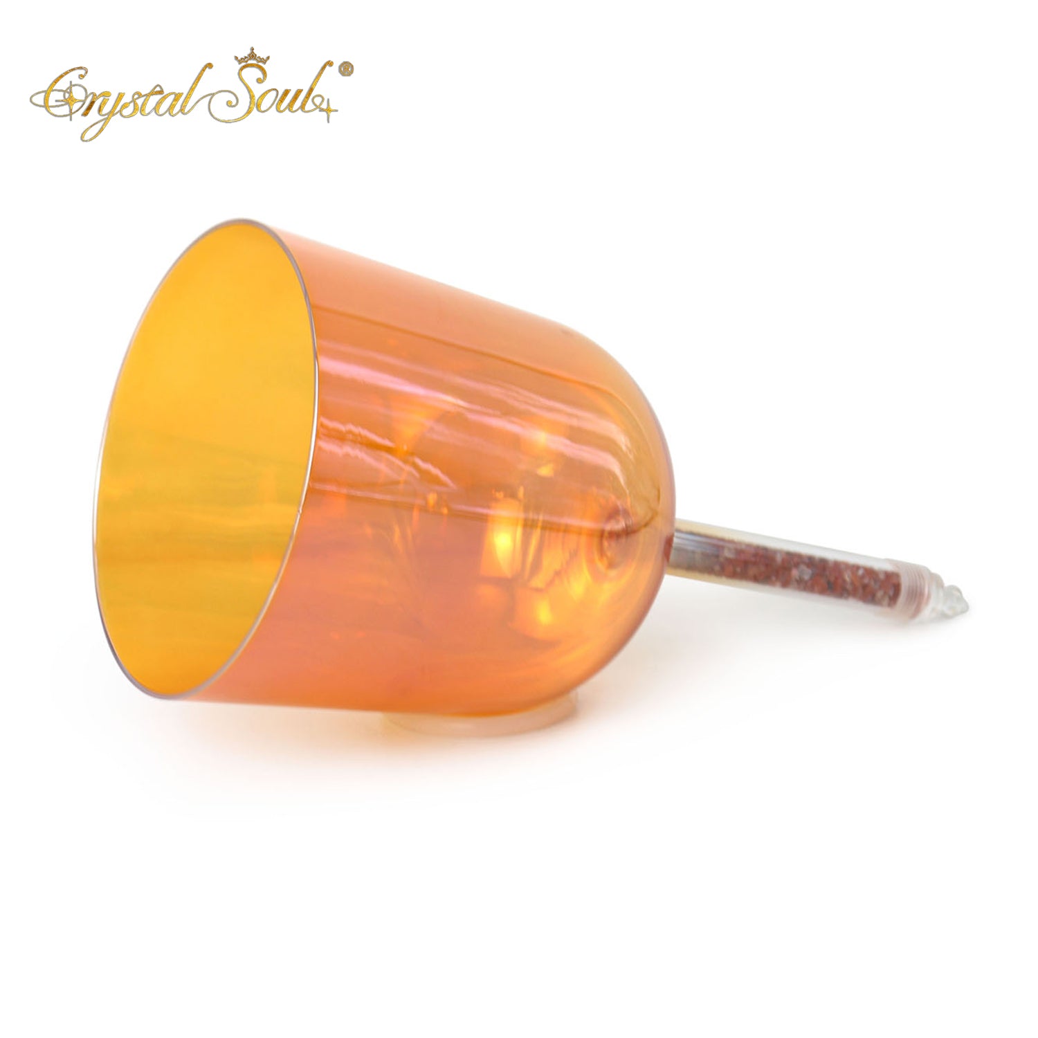 Crystal Soul Orange Jade Handle Alchemy Crystal Bowl