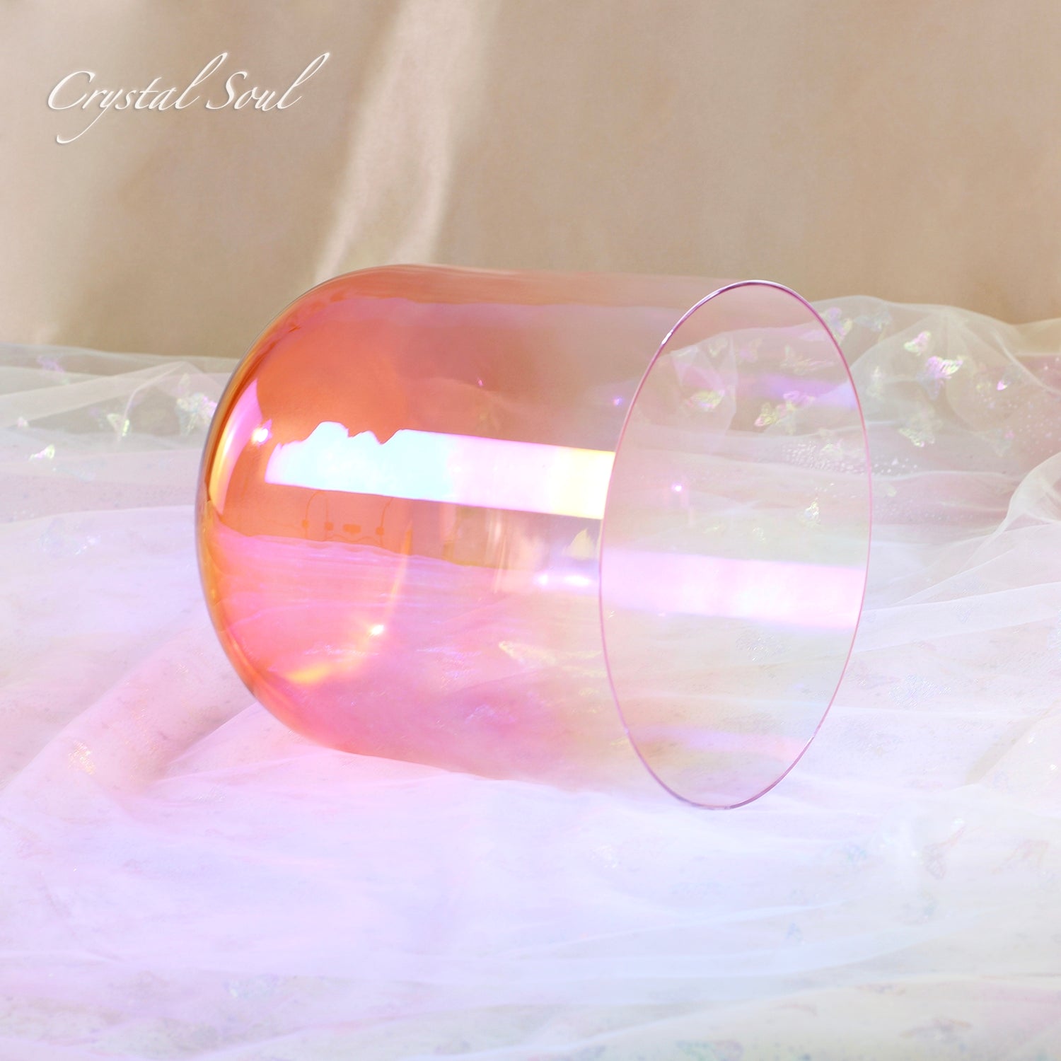 Crystal Soul Red Clear Gradient Alchemy Crystal Bowl