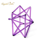 Crystal Soul Purple Transparent Crystal Merkaba Sound Therapy Instrument