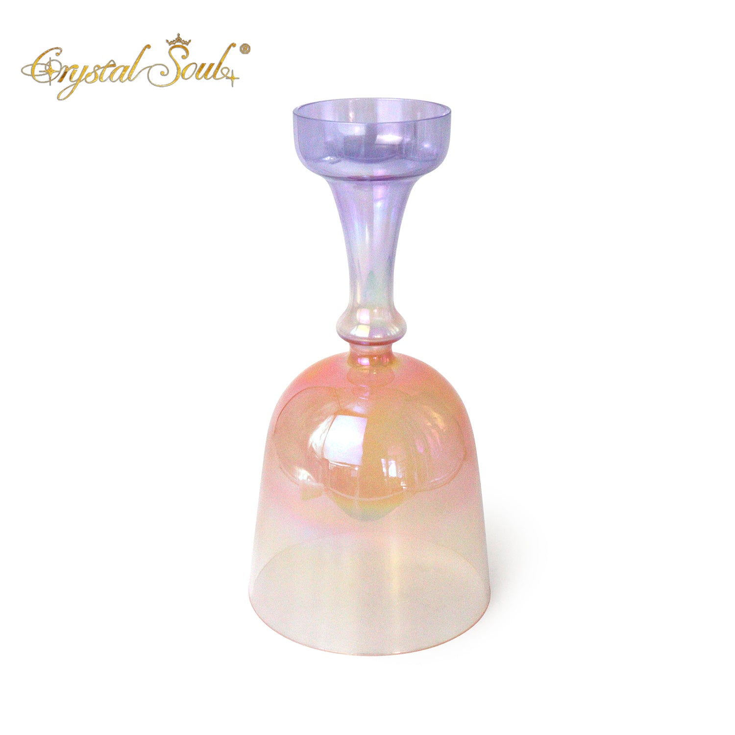 Crystal Soul Violet-Orange Clear Gradient Alchemy Holy Chalice Crystal Bowl