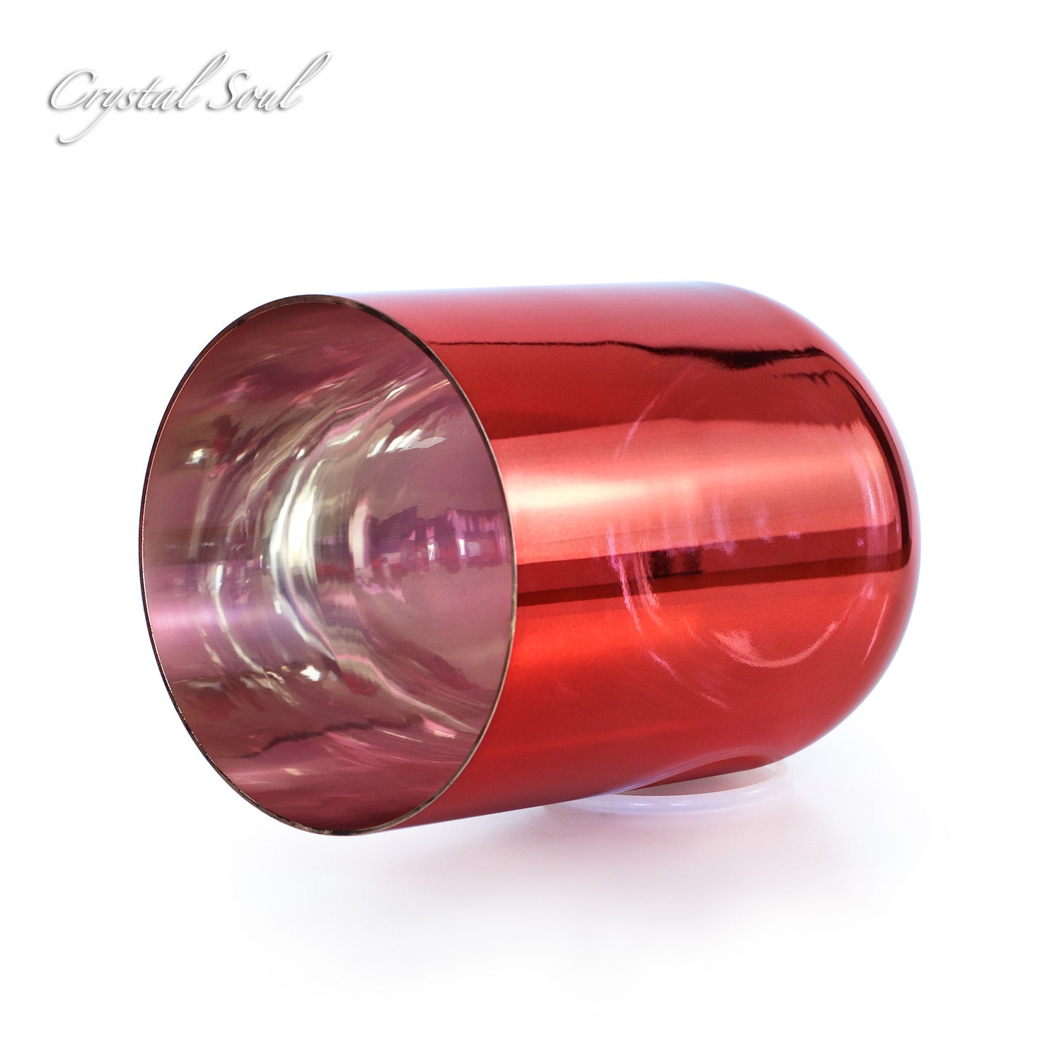 Crystal Soul Red Unique Design Colored Crystal Singing Bowl