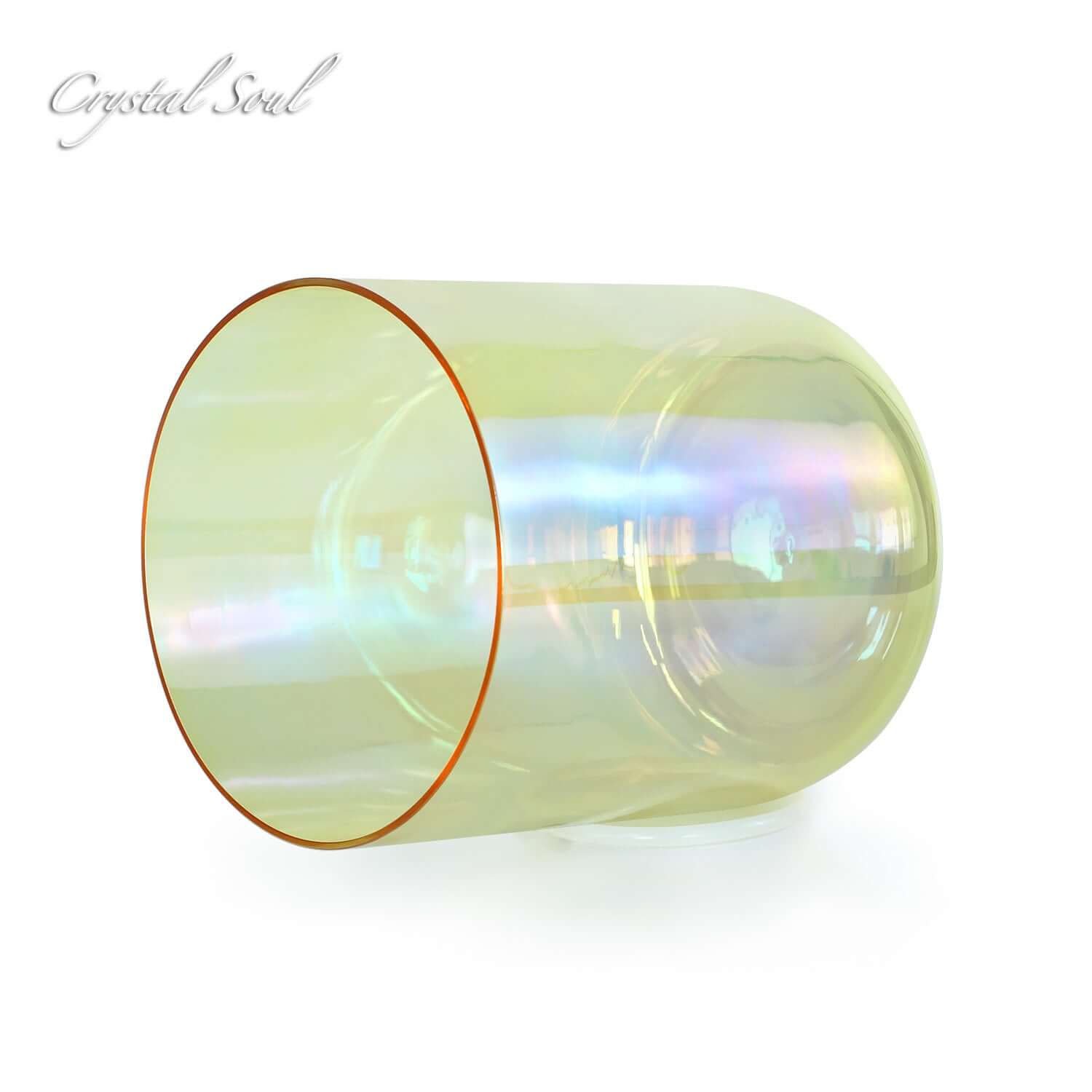 Crystal Soul Yellow Green Clear Alchemy Crystal Bowl