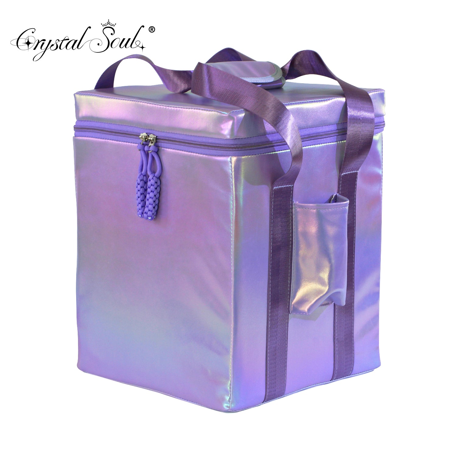 Crystal Soul Crystal Singing Bowl Aurora Purple Shockproof Bags