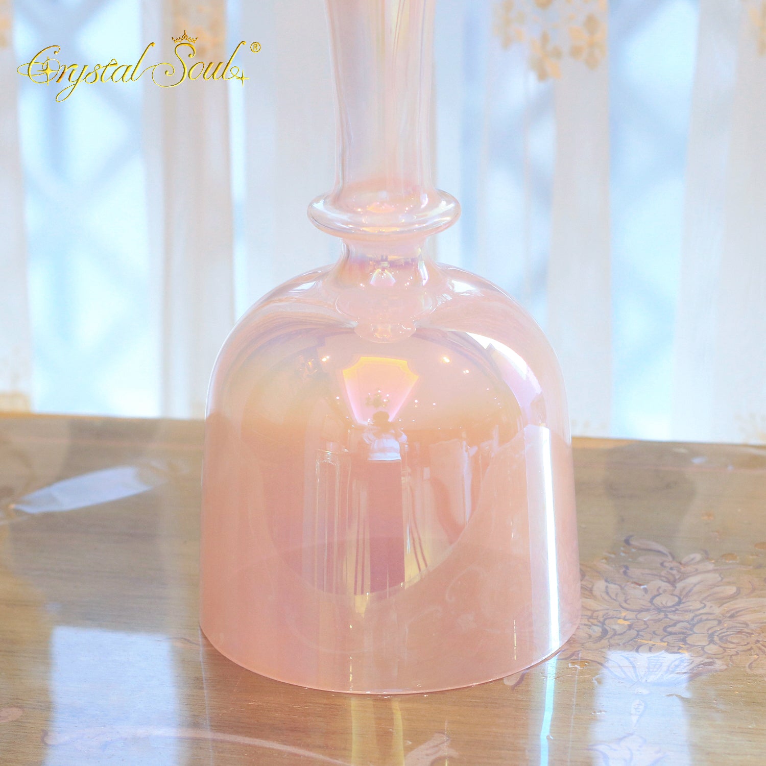 Crystal Soul Compact Size Classic Pink Holy Chalice Crystal Singing Bowl