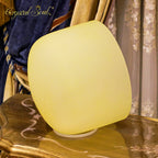 Crystal Soul Macaron Yellow Frosted Crystal Singing Bowl