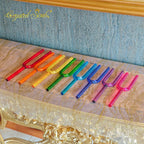 Crystal Soul Set of 8 Colored Crystal Tuning Forks