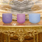 Crystal Soul Candy Color Classic Seven Chakra Frosted Crystal Bowl Set