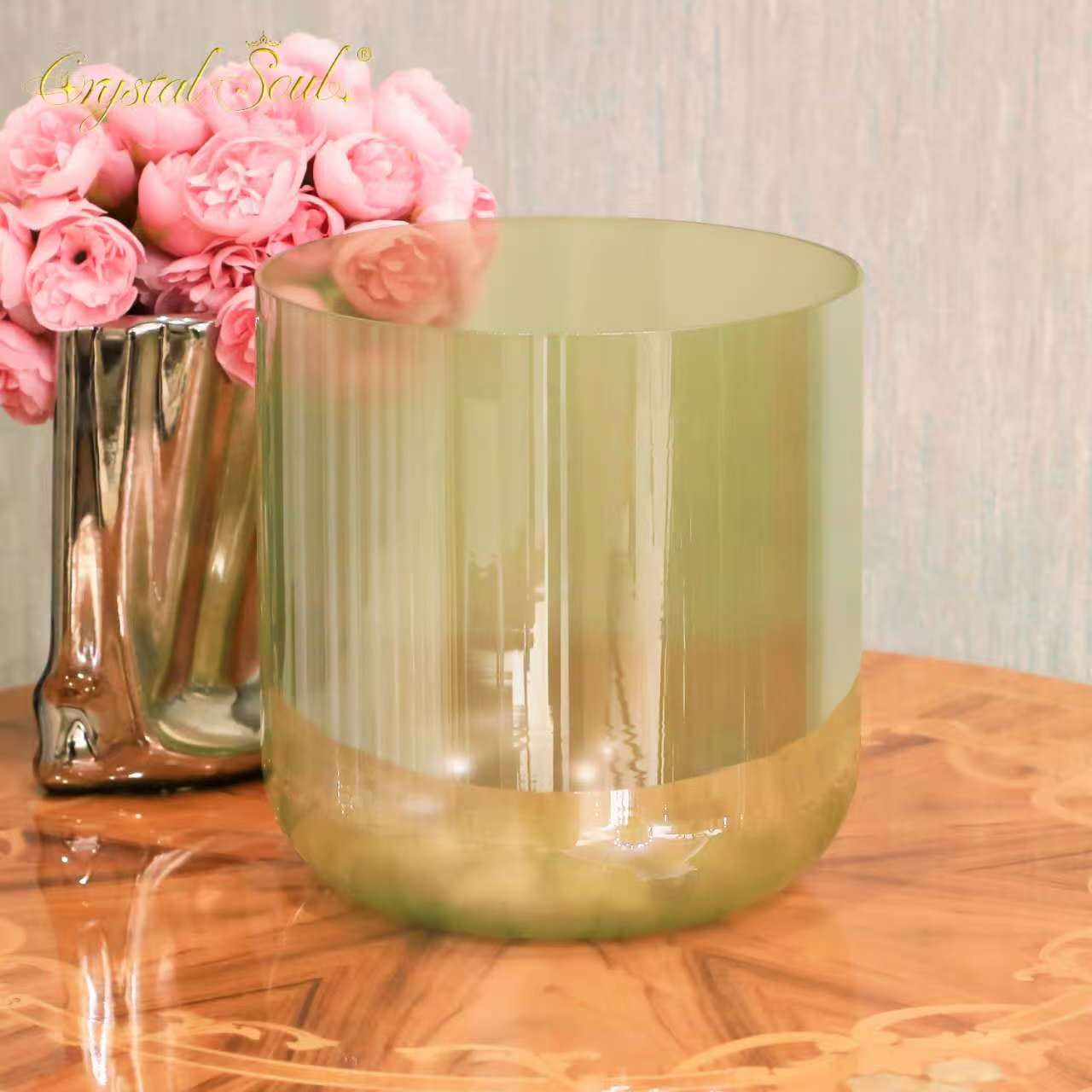 Crystal Soul Green Thickened Alchemy Crystal Singing Bowl