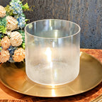 Crystal Soul White Pearl Sandblasted Alchemy Crystal Bowl