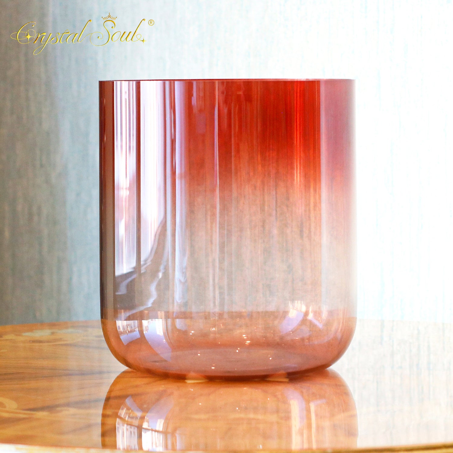 Crystal Soul Red Gradient Alchemy Crystal Bowl
