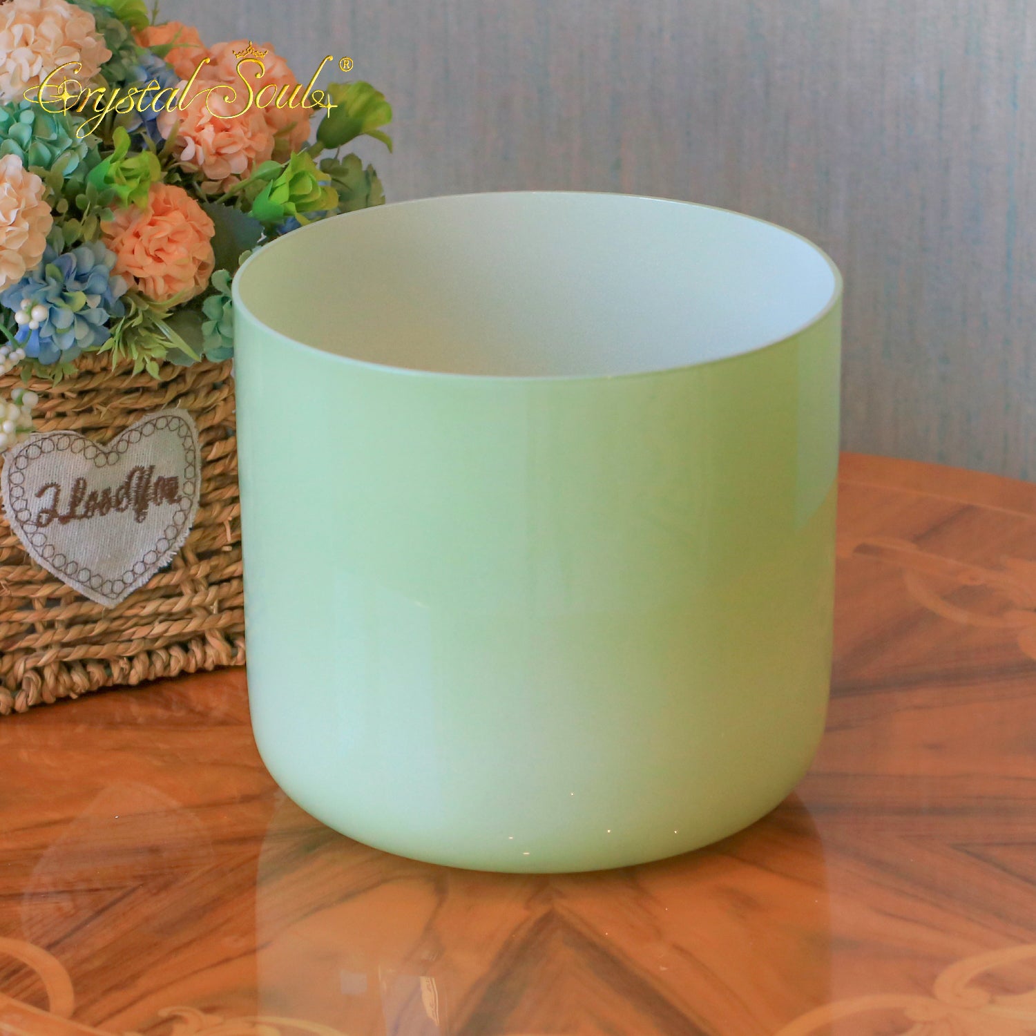 Crystal Soul Classic Fresh Lime Green Alchemy Crystal Bowl
