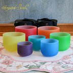 Crystal Soul Classic Seven Chakra Frosted Crystal Bowl