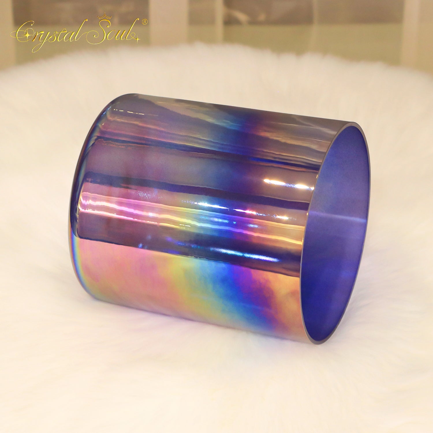 Crystal Soul Superior Design Cosmic Purple Aurora Alchemy Crystal Bowl