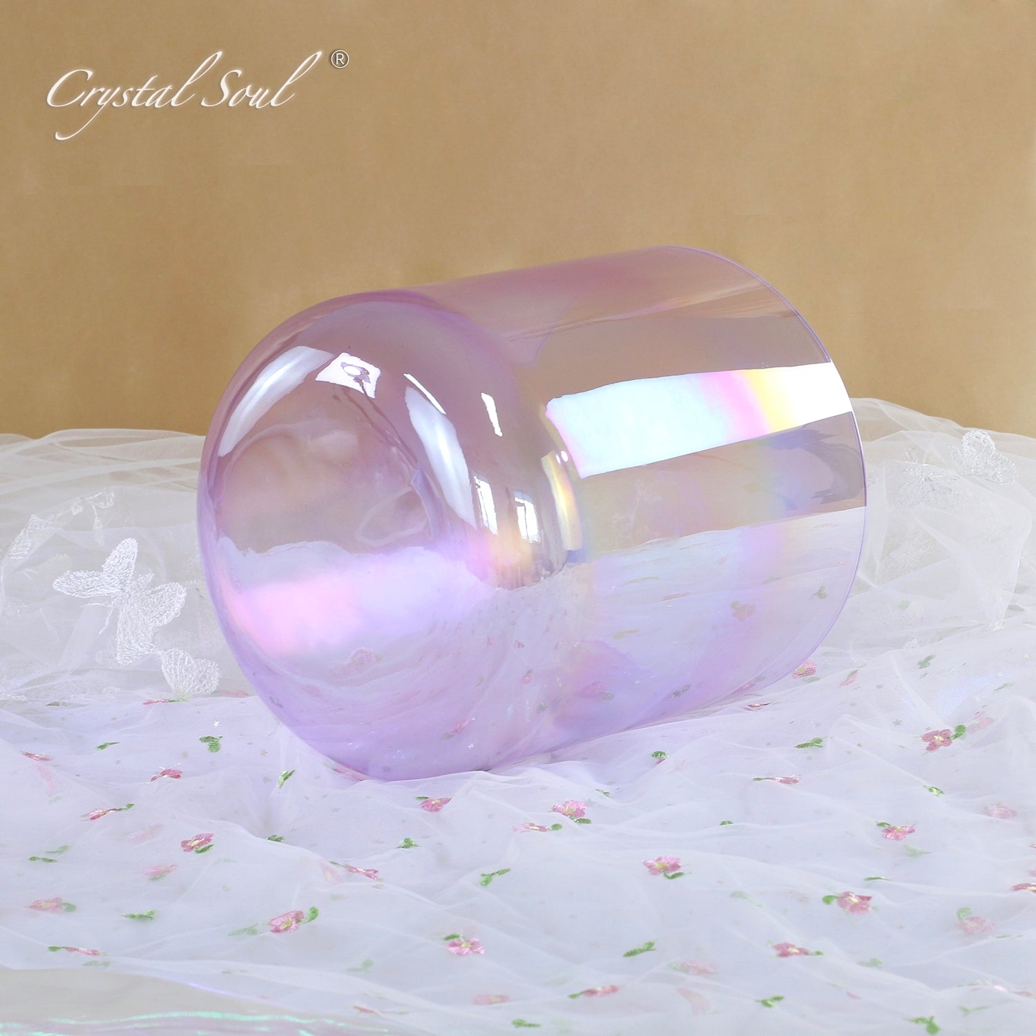 Crystal Soul Purple Clear Aurora Alchemy Crystal Bowl