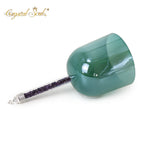 Crystal Soul Dark Green Jade Handle Alchemy Crystal Bowl