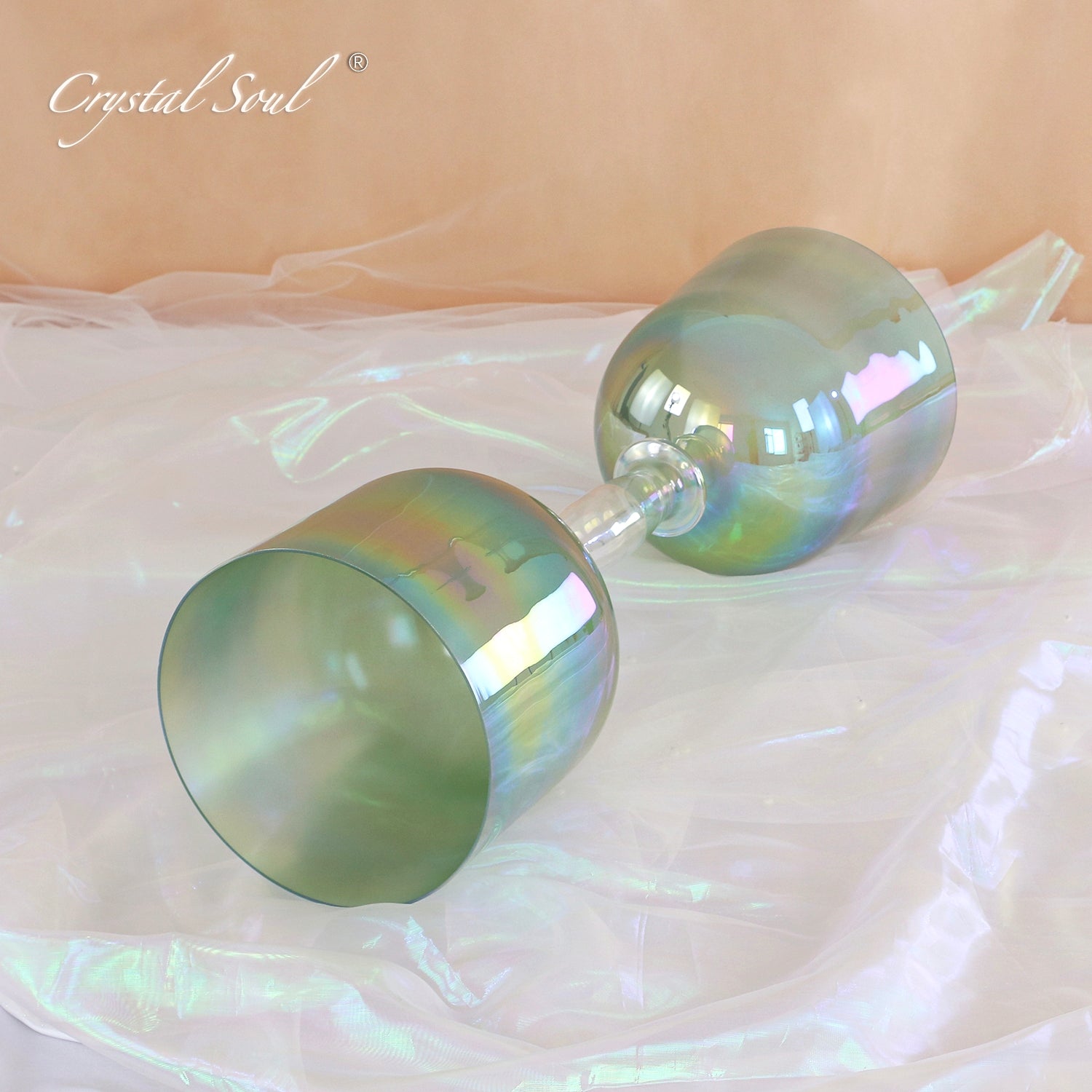 Crystal Soul Green Aurora Double-headed Crystal Holy