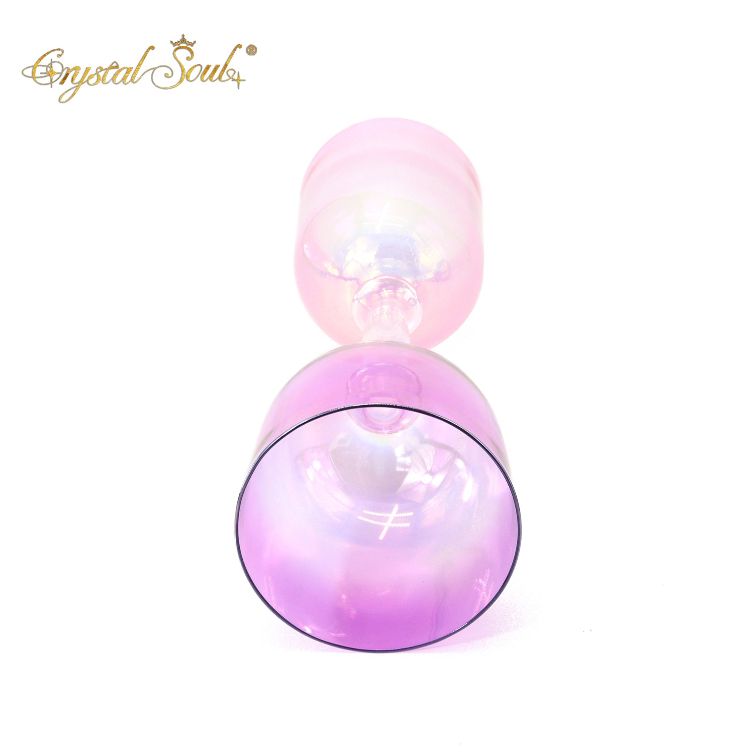 Crystal Soul Pink Purple Gradient Clear Double-headed Crystal Holy