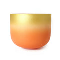 Crystal Soul Gold Orange Gradient Frosted Quartz Crystal Singing Bowl
