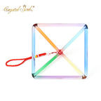 Crystal Soul Rainbow Colored Gradient Crystal Pyramid