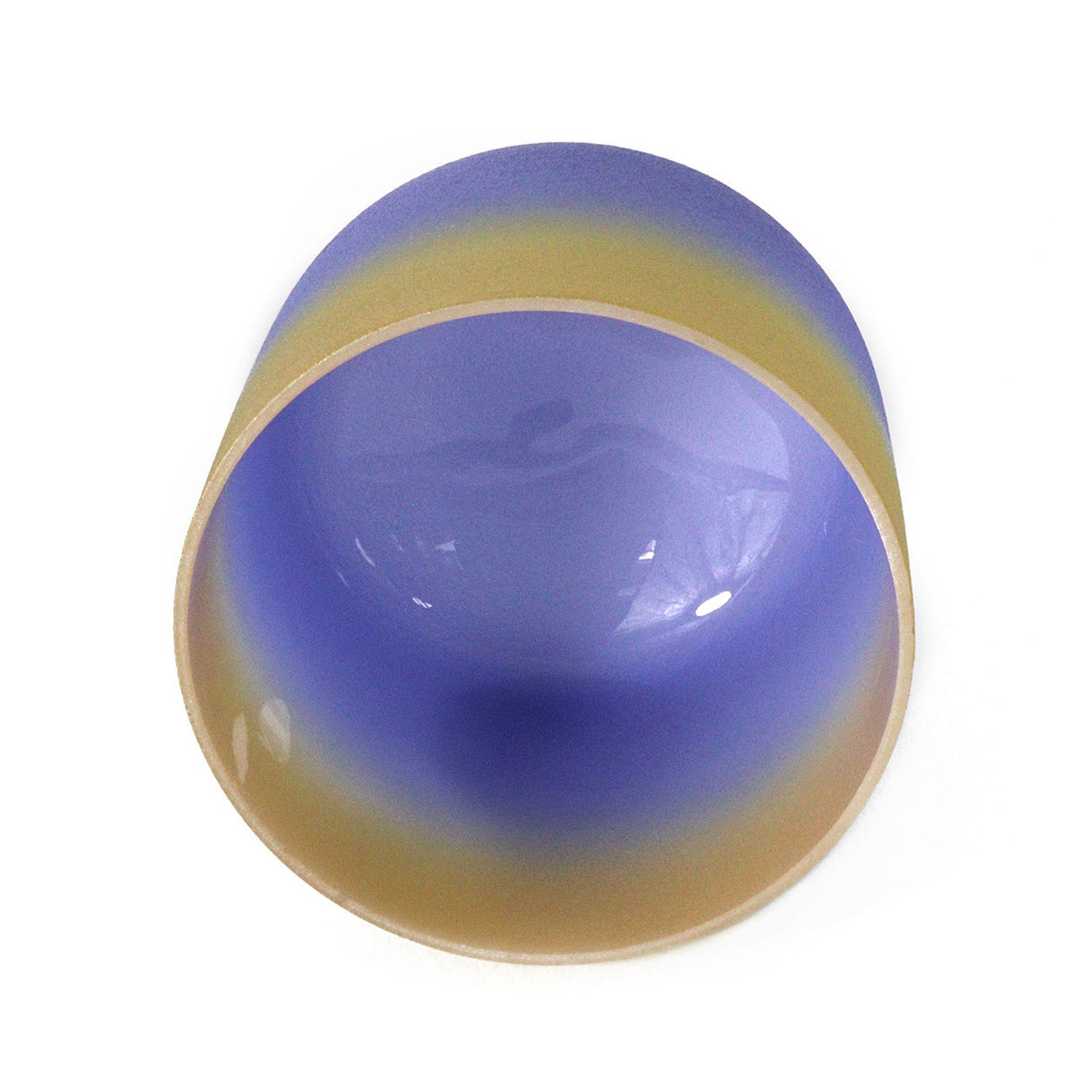 Crystal Soul Gold Purple Gradient Frosted Quartz Crystal Singing Bowl