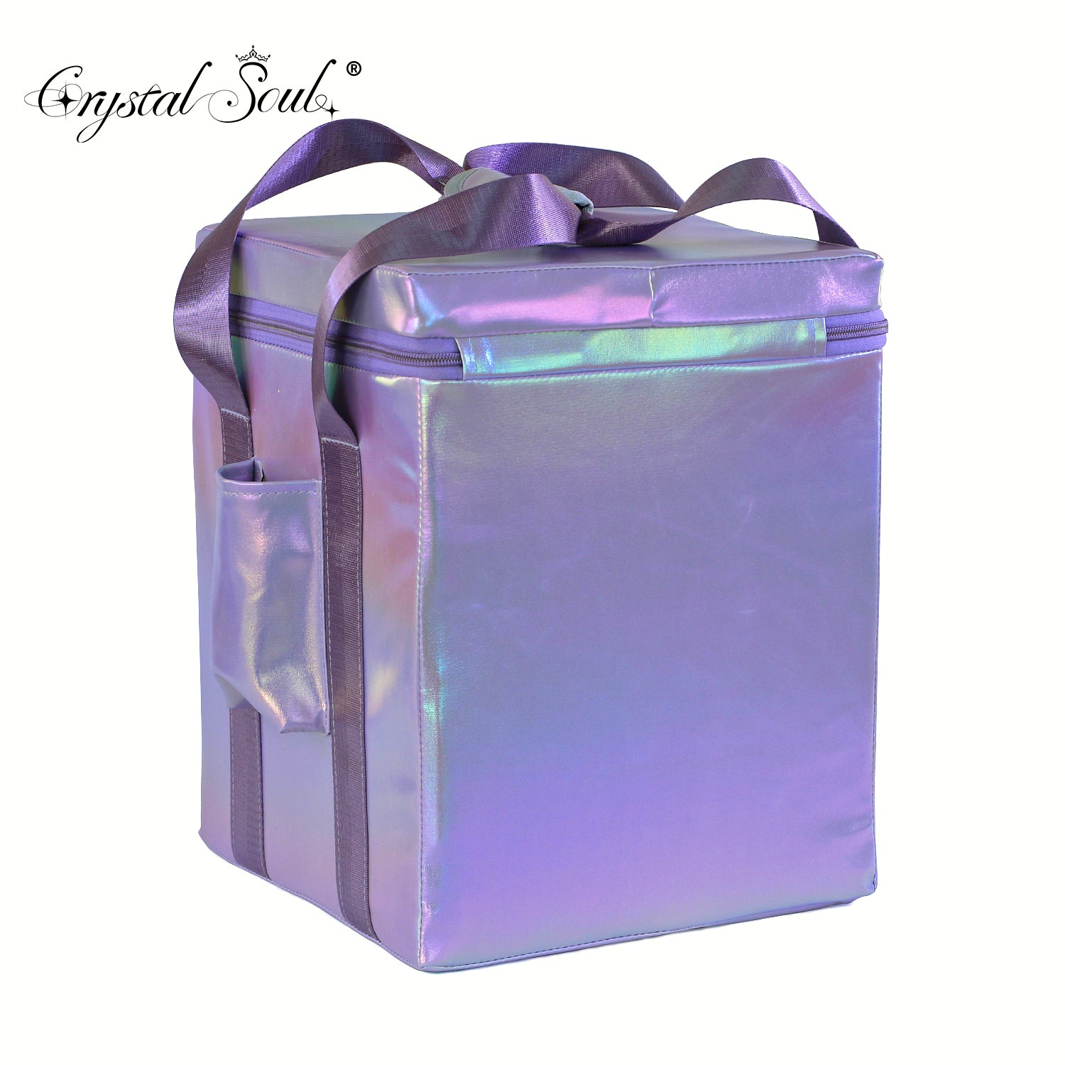 Crystal Soul Crystal Singing Bowl Aurora Purple Shockproof Bags
